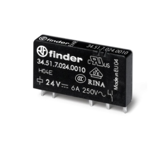 34.51 MINI ΡΕΛΕ PCB ( 1 ΜΕΤΑΓΩΓΙΚΗ ΕΠΑΦΗ ) 6Α