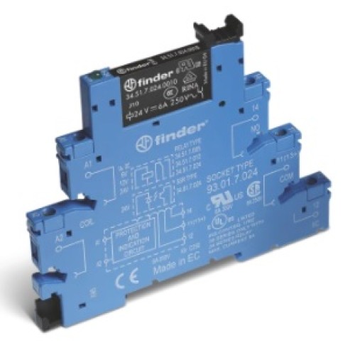 38.51 ΜΙΝΙ ΡΕΛΕ ΜΕ ΒΑΣΗ ( 1 ΜΕΤΑΓΩΓΙΚΗ ΕΠΑΦΗ ) 6Α