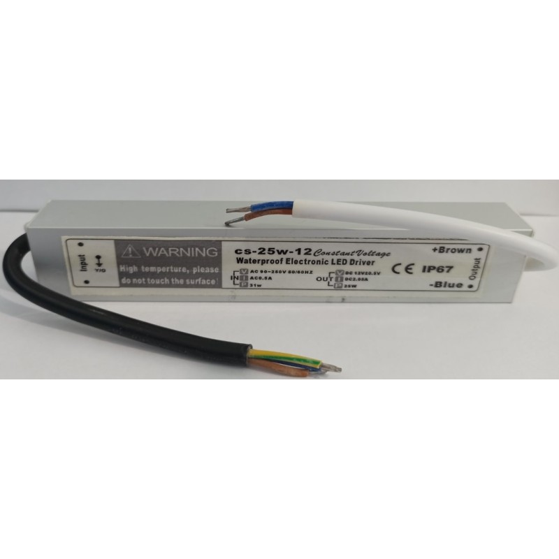 ΤΡΟΦΟΔΟΤΙΚΟ ΑΔΙΑΒΡΟΧΟ IP67 25W CS-25W-12