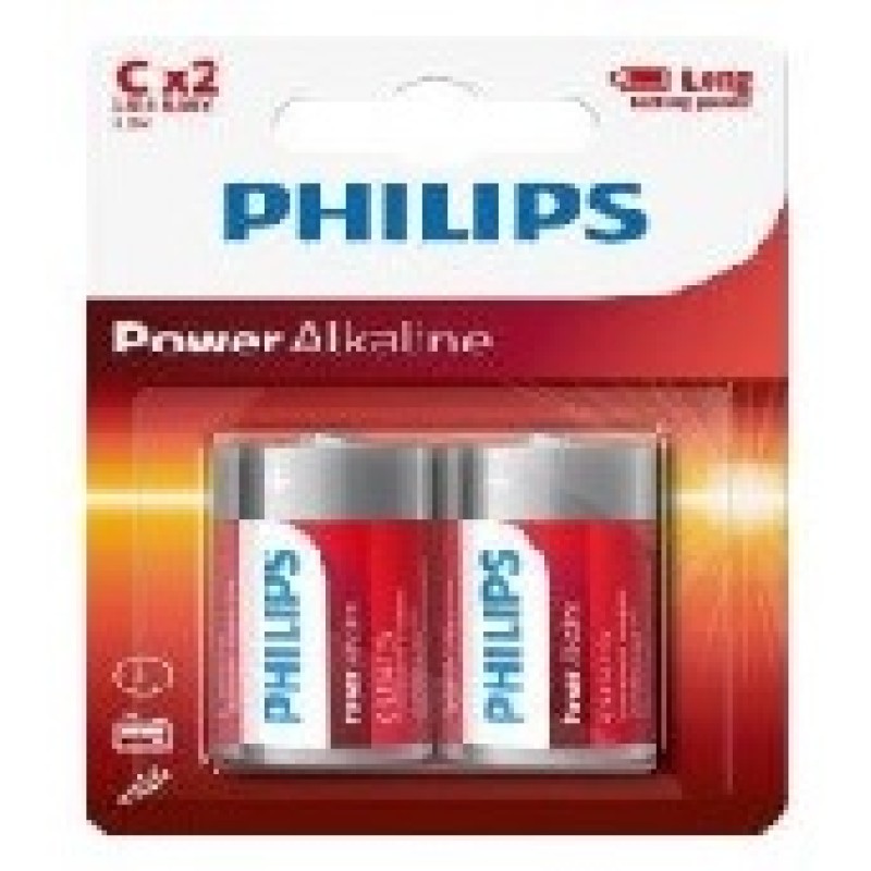 ΜΠΑΤΑΡΙΑ C PHILIPS POWER ALKALINE ( 2 TMX / BLISTER )
